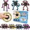 12 Pack Funny Sensory Fidget Toys, Deformable Chain DIY Robot Spinners for Stress Relief, Birthday Gifts, Goodie Bag