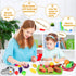 Sets 46Pcs, Set 3 4 Play Food for Kids Kitchen, Play Kitchen Accessories Stainless Steel Cookware Pots and Pans