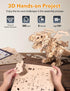 MIEBELY 3D Wooden Puzzles for Adults, T-Rex Dinosaur Model Kits that Walk and Roar, Mechanical Dinosaur Toys for Kids