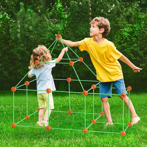 VEVOR Fort Building Kit for Kids, 85PCS Glow in The Dark STEM Toys, Educational Gift for 4-8 Year Olds