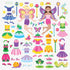 Melissa & Doug Puffy Sticker Pads Set: Fairy, Dress-Up, Mermaid - 216 Reusable Stickers