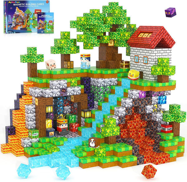 MyWodGame 150PCS Magnetic Blocks Building Toys for 3+ Year Old Boys Girls, Kids