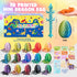 15PCS 3D Egg,3D Set Set 5-7 4-6 8-12 Printed Dragon Dragon Eggs with Display Stand,Mini Dragons Eggs Fidget Toy,Easter
