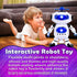Toysery Walking Robot Toys for Kids, 360° Spinning Dancing Robot with LED Lights and Music, Interactive Electronic Toy