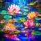 Bgraamiens Puzzle-Stained Glass Waterlily, 1000 Pieces Stained Glass Art Puzzle for Adults, Color Challenge Puzzle