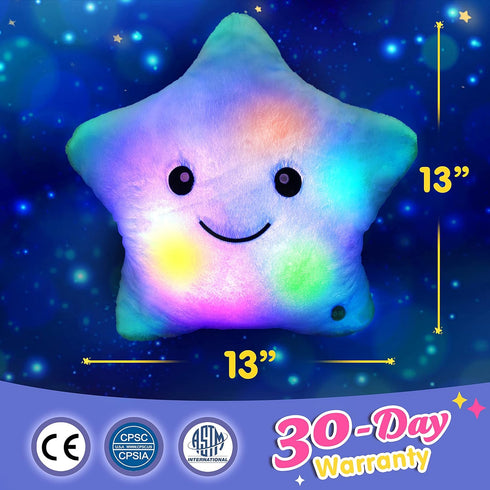 13'' WEWILL Creative Twinkle Star Glowing LED Night Light Plush Stuffed Animals Toys Birthday Christmas Holiday