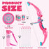 Set Set 9 3-12 JOYIN Pink Bow and Arrow for Girls, LED Light Up Archery Toy with Suction Cup Arrows, Target & Arrow
