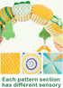 Infant Musical Stuffed Animal Toys - Activity Soft Sensory Toy with Teething Toys, Crinkle Sound, Rattles