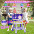 Playset 3-5 New Upgraded Kids BBQ Grill with Smoke, Sound&Light, Toy Grill for Girls, Pretend Food Hamburger, Kitchen