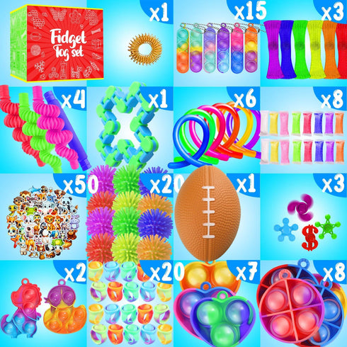 VNAMO 160 Pack 8-12 4-8, Fidget Toys, Party Favors for Kids Sensory Toys Bulk Autism Autistic, Treasure Box Toys