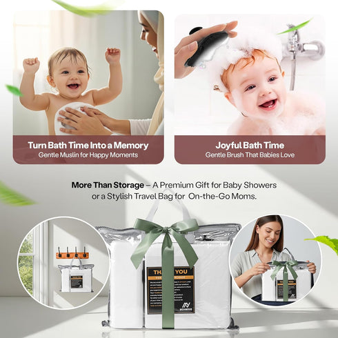 Mohmoud Elbow Set, Elbow Baby Bath Kneeler and Rest Pad Odor-Free Hybrid Comfort Foam, Extra-Strong Suction, Non-Slip