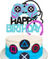 Video Games Level Up Happy Birthday Cake Toppers, Gamers Birthday Party Favors for Video Game