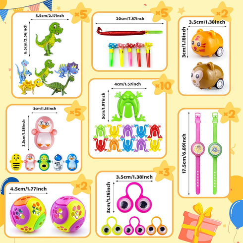 XIPEGPA 62PCS Party Favors Toy Assortment for Classroom Rewards Bulk Toys Birthday Party Toys Goodie Bag Filler