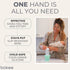 1-Pack Boekee Baby Bottle Holder and Easy Hands Free Silicone Breast Pump Holder for One Handed Bottle Prep - White