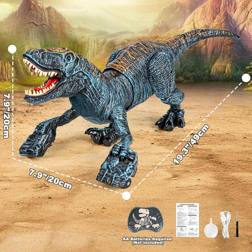 Lozadia 3-5 5-7 8-12 360 Remote Control Dinosaur Toys for Kids yr, Large T-Rex Dinosaur Toys with Swaying Head, Mist