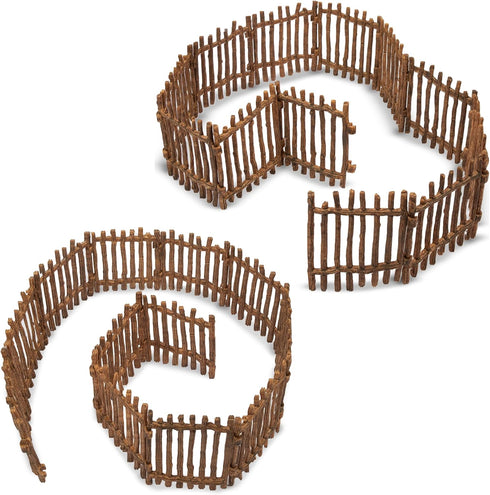 Realistic Toy Fence - Large Corral Fencing Panel Accessories Playset for Farm Fence Toys and Educational Gifts