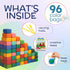 domqo 96 3+ Air Dry Clay Kit Colors for Kids, Lightweight and Non-Sticky Modeling Clay with Sculpting Tools and Storage