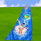 30 x 9.8 Ft Lawn Water Slide - Heavy Duty Water Slide Tarp with Metal Stakes for Summer Fun