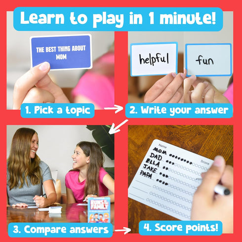 Runs in The Family - Fun Board Games for Family Night, Think Like Your Family Would, Games for Kids & Adults