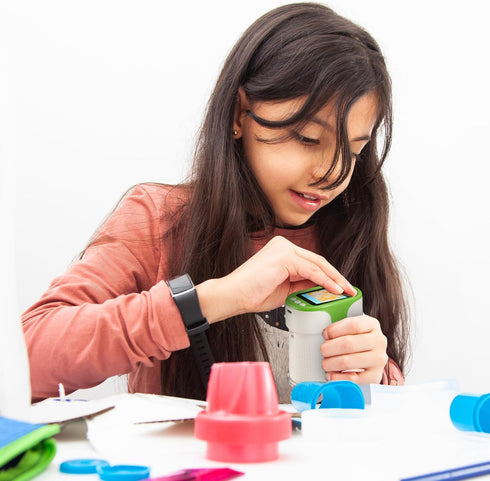 Rechargeable Digital Microscope for Kids, Portable Microscopes with Slides, Learning Educational Toys for Boys & Girls