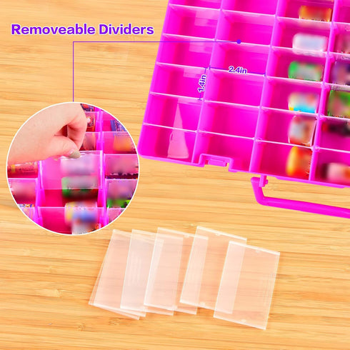 5 1-4 FULLCASE Case Compatible with Surprise for Mini Brands Toys Series Mystery Capsule Storage, for Mini Mart