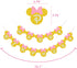 Pink and Gold Glitter Happy Birthday Banner, Minnie Themed Party Supplies Decoration for Girls