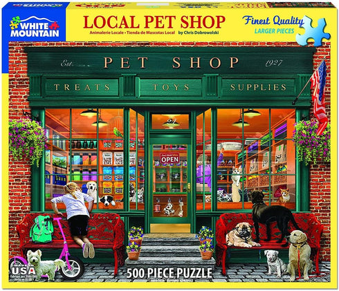 White Mountain Puzzles Local Pet Store - 500 Piece Jigsaw Puzzle