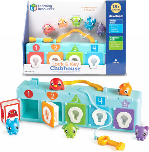 Learning Resources Lock & Key Clubhouse, Counting and Fine Motor Games, Combination