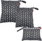 Damero 3pcs Travel Wet and Dry Bag with Handle for Cloth Diaper, Pumping Parts, Clothes, Swimsuit, Black Arrows
