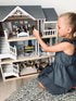 6-Piece Set Small Foot Wooden Bending Doll Family - Poseable Dollhouse Figures - Flexible Wooden Dolls with Bendable