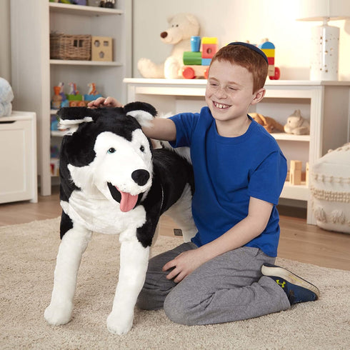 Melissa & Doug Giant Siberian Husky - Lifelike Stuffed Animal Dog