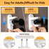 WILZEIMY 3M (White-2Pack) Door Lever Locks for Kids Safety, Strong Adhesive Baby Proofing Door Handle Locks, Durable