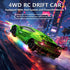 1:24 4WD 15KM/H RC Drift Car Remote Control Car High Speed Racing Sport Car with LED Lights RC Cars Toy for Kids Boys