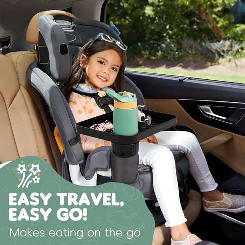 2 Pack 2.8''-3.2'' (2, Upgraded Car Seat Tray for Kids Car Seat Tray with Expandable Base for Snacks, Toys, Books