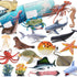 MOEAWS 20 Pcs Ocean Animal Toy with Educational Booklet, Plastic Sea Animal with