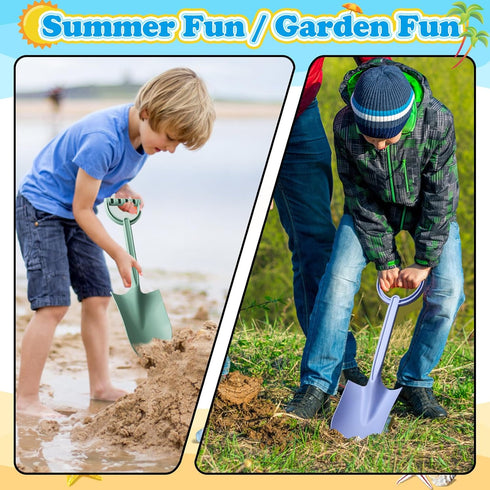 Jumbo 3 Pack Shovels, 16 Inch Heavy Duty Plastic Sand Spade for Kids, Great Beach Sand Toy for Outdoor Digging and