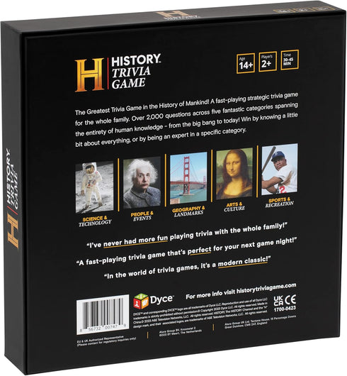 HISTORY Channel Trivia Game - 2000+ Fun General Knowledge Questions for Adults, Family & Teens, Perfect Party Game