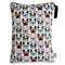 FLOCK THREE Washable Wet Bag Diaper Bag, Water Resistant Swimming Bag with Pugs Dog Print, 12.6'' x 16.5''