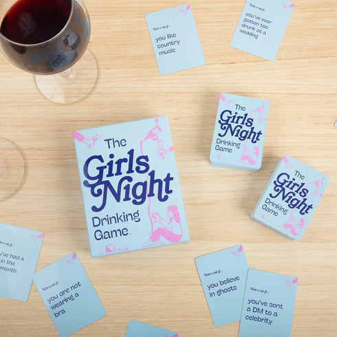The Girls Night Drinking Game for Bachelorette Party, Girls Night Out, and Game Night