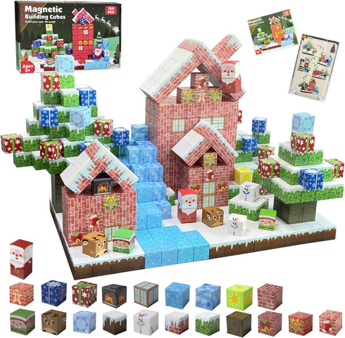 Magnetic Blocks-150PCS Magnetic Building Blocks, Magnetic Blocks STEM Toddler Kids Toys, Construction