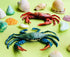 Gemini&Genius 2Pcs Crabs Marine Animal Action Figures, Educational Ocean Model Toys for Kids