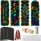 36 Sets Magic Scratch Art Bookmarks, 4 Style Rainbow Scratch Paper Art DIY Bookmarks for Party Favors