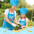 Set 4Pcs R HORSE Adult Kid Apron and Chef Hat - Parent Child Adjustable Kitchen Apron Hat Kid Role Play Chef Toy