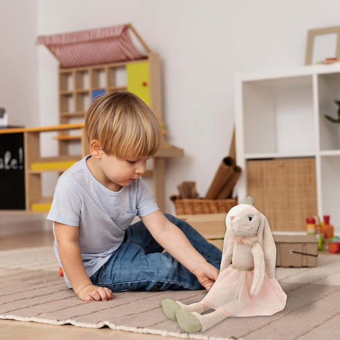MON AMI Princess Brianna Bunny Doll - 18", Soft & Cuddly Plush Animal Doll, Great Gift for Kids, Boys, Girls