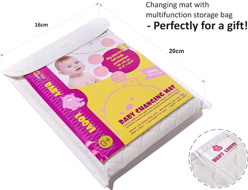 25.5"x31.5" Changing Mat - Biggest Waterproof & Reusable Portable Changing Pad for Change Diaper in Any Places On the
