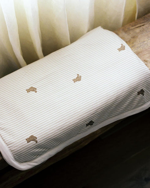 Cozy 30x40 Oilo Bear Baby Blanket, Teddy Bear Baby Blanket with Ultra?Soft Plush Backing & Organic Cotton Jersey Print