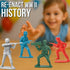 Playset Set (200 Liberty Imports Army Men Toy Soldiers Bucket WWII Action Figures with Military Vehicles, Accessories