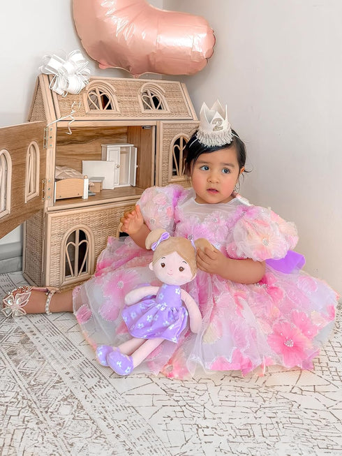 (12''), 1 LeyaDoll Soft Baby Doll Toys My First Baby Rag Doll for Year-Old Girl Birthday Gift, Leya Doll Christmas