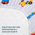 100% Wildkin Cotton Flannel Crib Sheet Soft & Breathable Fitted Sheet - Trains, Planes, and Trucks
