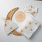 Miaoberry 100% Organic Cotton Baby Muslin Swaddle Blanket Set| Golden Boho Sunrays|